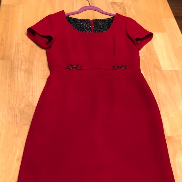 Tahari Dresses & Skirts - Tahari Red Dress with Belt Detail